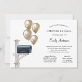 Invitation Baby shower Gold Genre Neutre par courrier (Devant)