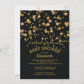 Invitation Baby shower Gold Little Star (Devant)