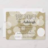 Invitation Baby shower Gold Parties scintillant Bokeh (Devant)