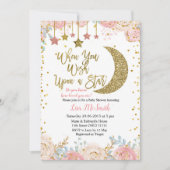 Invitation Baby shower Gold Pink (Devant)