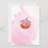 Invitation Baby shower Gold & Pink Little Citrouil (Dos)