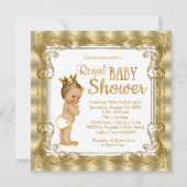 Invitation Baby shower Gold Prince (Dos)