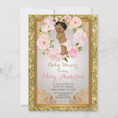 Invitation Baby shower Gold Princess (Devant)
