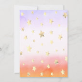 Invitation Baby shower Gold Star Bow rose (Dos)