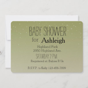 Invitation Baby shower Gold Starlight