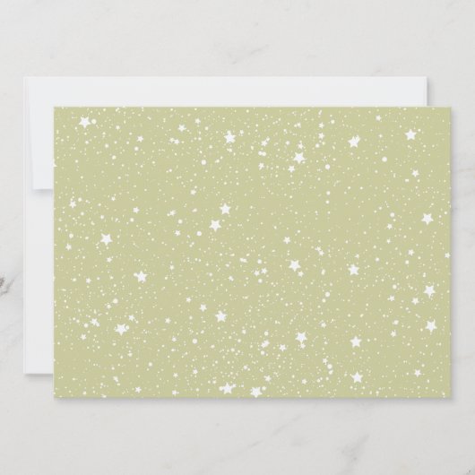 Invitation Baby shower Gold Stars (Devant)