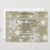 Invitation Baby shower Gold Watercolor Stars (Dos)