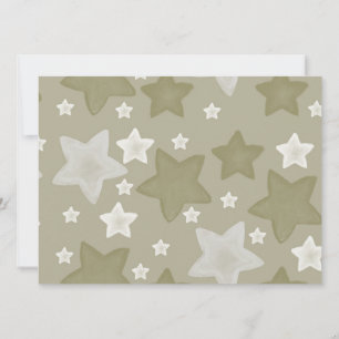 Invitation Baby shower Gold Watercolor Stars