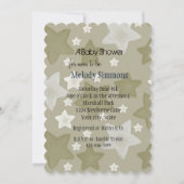 Invitation Baby shower Gold Watercolor Stars (Dos)