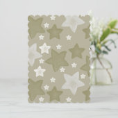 Invitation Baby shower Gold Watercolor Stars (Debout devant)