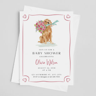 Invitation Baby shower Golden Retriever