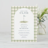 Invitation Baby-Shower Golf (Debout devant)
