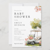 Invitation Baby Shower Golf Let's Par-tee (Devant)