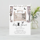 Invitation Baby shower gothique (Debout devant)
