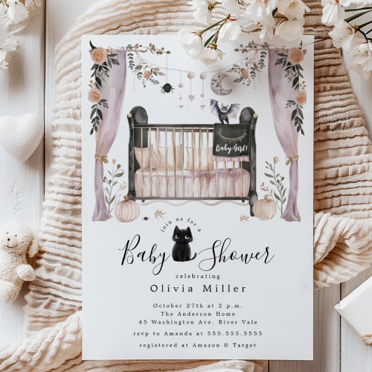 Invitation Baby shower gothique