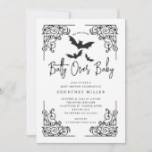 Invitation Baby shower gothique Batty (Devant)