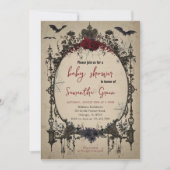 Invitation Baby-Shower gothique d'Halloween (Devant)