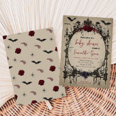 Invitation Baby-Shower gothique d'Halloween