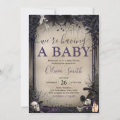 Invitation Baby shower gothique d'Halloween en cuisine (Devant)