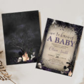 Invitation Baby shower gothique d'Halloween en cuisine