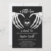 Invitation Baby shower gothique noir (Devant)