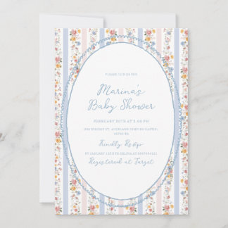 Invitation Baby shower grand-mère, Baby shower Toile de Jouy