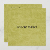 Invitation Baby shower Green Paisley (Devant / Derrière)