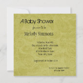 Invitation Baby shower Green Paisley (Dos)