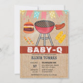 Invitation Baby shower Grill pour bébé (Devant)