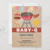 Invitation Baby shower Grill pour bébé (Devant)