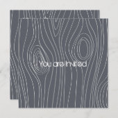 Invitation Baby shower gris (Devant / Derrière)