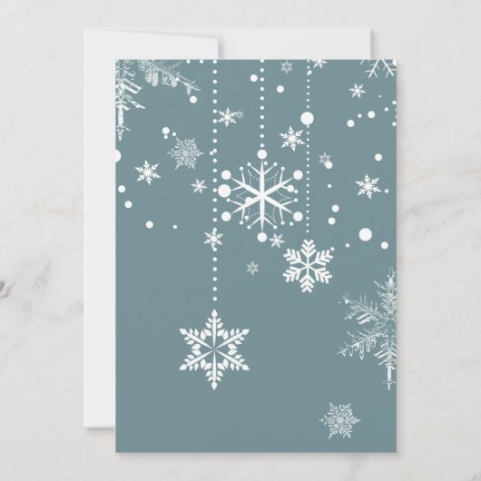 Invitation Baby shower gris de la forêt d'hiver Invitat (Dos)