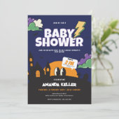 Invitation Baby shower Halloween (Debout devant)