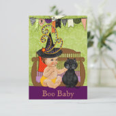 Invitation Baby shower Halloween (Debout devant)