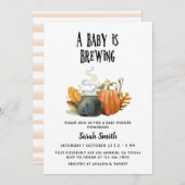 Invitation Baby shower Halloween (Devant / Derrière)