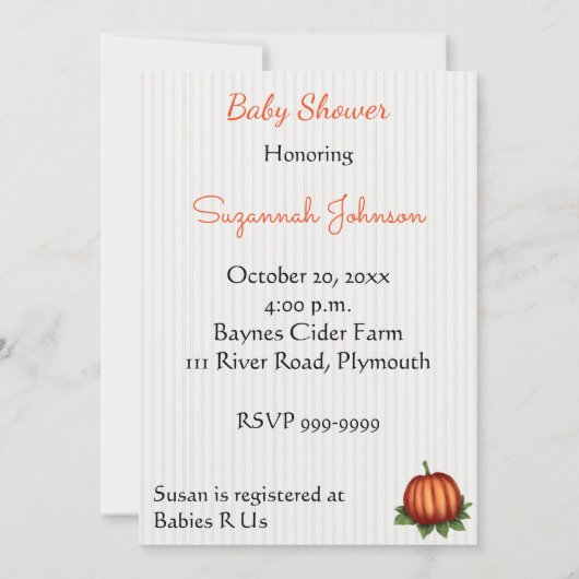 Invitation Baby shower Halloween (Dos)