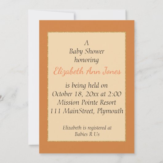 Invitation Baby shower Halloween (Dos)