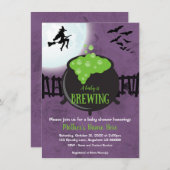 Invitation Baby shower Halloween (Devant / Derrière)