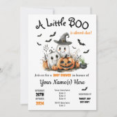 Invitation Baby shower Halloween Cute Little Boo (Devant)