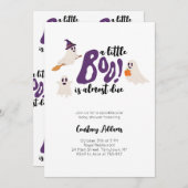 Invitation Baby shower Halloween éffrayant Ghosts (Devant / Derrière)