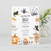 Invitation Baby shower Halloween Éffrayant Little Boo (Debout devant)