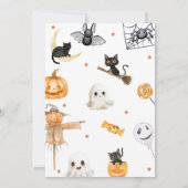 Invitation Baby shower Halloween Éffrayant Little Boo (Dos)