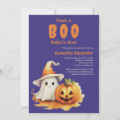 Invitation baby shower Halloween Ghost Boo (Devant)