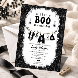 Invitation Baby Shower Halloween Linge de Fantôme