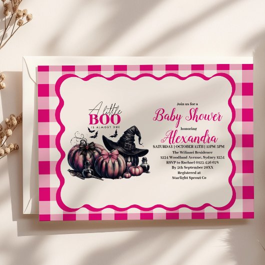Invitation Baby Shower Halloween Rose