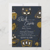 Invitation Baby Shower Halloween Sorcière (Devant)
