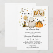 Invitation Baby shower Halloween - Un petit livre (Devant / Derrière)