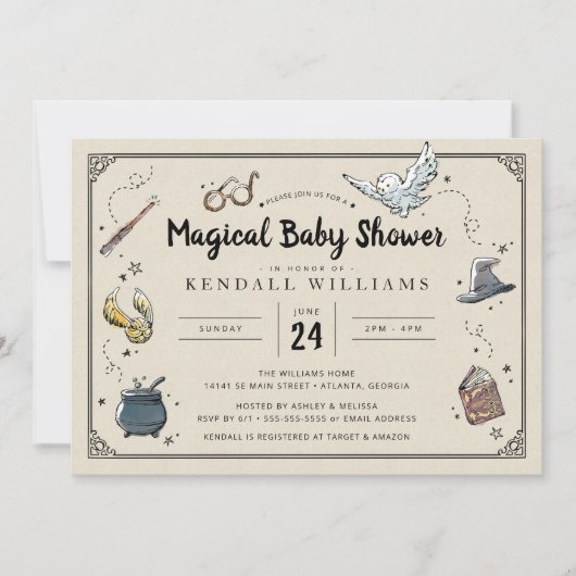 Invitation Baby shower Harry Potter (Devant)