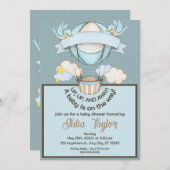 INVITATION baby shower haut et loin (Devant / Derrière)