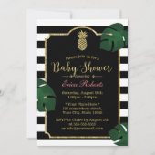 Invitation Baby shower hawaïen d'ananas tropique moderne (Devant)